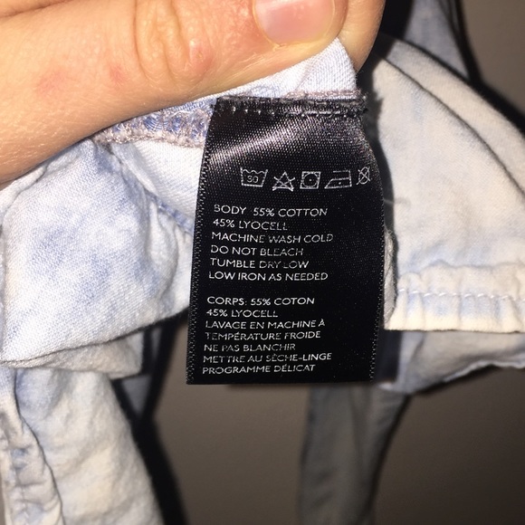 Sparkle and Fade Bleached Chambray Button Down - Picture 4 of 4